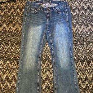 medium wash bootleg jeans